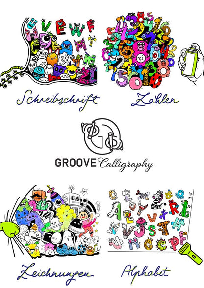 2 x Set Groove Calligraphy ™ Reusable Manuals – Groove Calligraphy